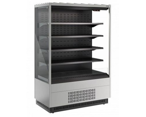 Холодильная горка гастрономическая Carboma FC20-07 VM 1,3-2 версия 2.0 ночная шторка (9006-9005)