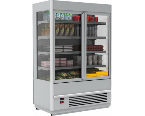 Холодильная горка мясная Carboma FC20-07 VV 1,0-1 Standart (фронт X5) (9006-9005 цвет серо-черный)