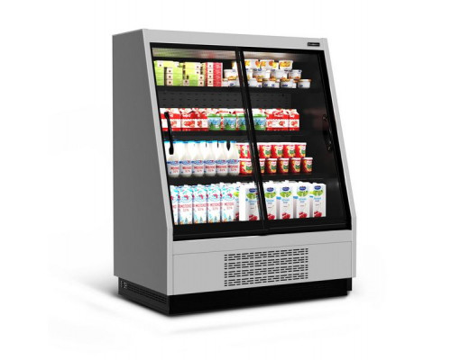 Холодильная горка универсальная Carboma F16-08 VV 1,0-1 0030 Standart фронт X1 версия 2.0 (9006-9005)