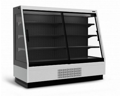 Холодильная горка универсальная Carboma F16-08 VV 1,9-1 Standart фронт X1 версия 2.0 (9006-9005)