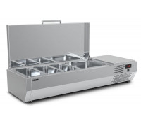 Холодильная витрина для ингредиентов Carboma A40 SM 1,2 с крышкой (3 GN1/3+1 GN1/2)