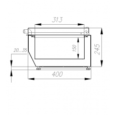 Холодильная витрина для ингредиентов Carboma IDO (A40) SM 1,6 с крышкой (VT3-G с крышкой (GN1/3))