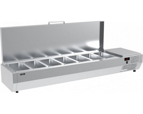 Холодильная витрина для ингредиентов Carboma IKI A30 SM 1,6 с крышкой (7 GN1/4)