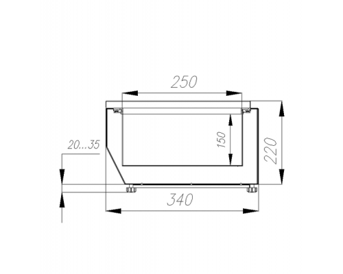 Холодильная витрина для ингредиентов Carboma IKI (A30) SM 1,9 (VTi4-G (GN1/4))