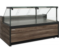 Витрина холодильная Carboma GC111 SM 2,0-1 (газлифт, 1008 Темный дуб)