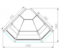 Витрина холодильная Carboma GC95 VM-5 0430 (ВХСу-1 внешний 90 Carboma GC95 Inox) (0430 цвет по схеме)