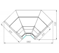 Витрина холодильная Carboma GC95 VM-6 0430 (ВХСу-2 внутренний 90 Carboma GC95 Inox)