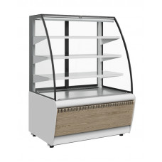 Витрина кондитерская Carboma K70 VM 0,9-2 Standart Паттерн (открытая 0106 Седой дуб)