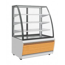 Витрина кондитерская Carboma K70 VM 0,9-2 Standart Паттерн (открытая 0107 Ольха)