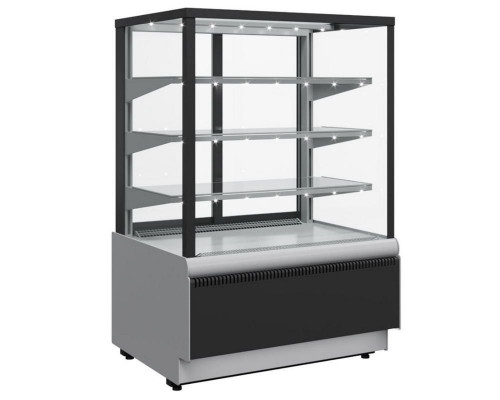 Витрина кондитерская Carboma KC70 VH 0,9-1 Light Chocolate 9006-9005 (ВХСв-0,9д Carboma Cube Техно для шоколада)