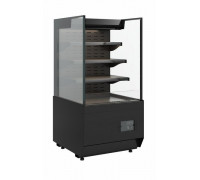 Витрина кондитерская Carboma KC70 VM 0,9-2 Standart открытая, горка прямая боковина версия 2.0 (9005)