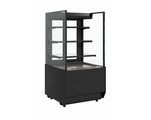 Витрина кондитерская Carboma KC70 VM 0,9-2 Standart открытая, прямая боковина версия 2.0 (9005)