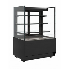 Витрина кондитерская Carboma KC70 VM 1,3-2 Standart открытая, прямая боковина версия 2.0 (9005)
