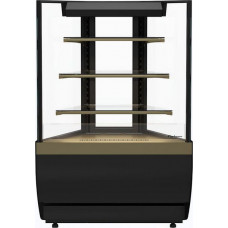 Витрина кондитерская Carboma KC70 VV-3-1 Standart версия 2.0 без боковин, 9005, дверь распаш.
