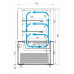 Витрина кондитерская Carboma KC71-110 VV 1,2-1 BUILT-IN (9005)