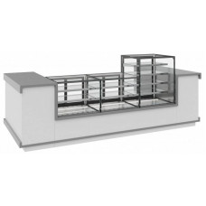 Витрина кондитерская Carboma KC71-130 VV 0,9-2 BUILT-IN (открытая 9005)