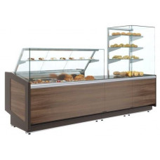 Витрина нейтральная Carboma KC80 N 1,2-21 (без фронтального стекла) (1008 темный дуб)