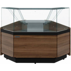 Витрина нейтральная Carboma KC80 N-5 внешний угол 90 (1008 темный дуб)