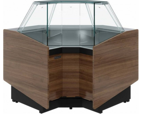 Витрина нейтральная Carboma KC80 N-6 (1008 темный дуб внутренний угол 90)