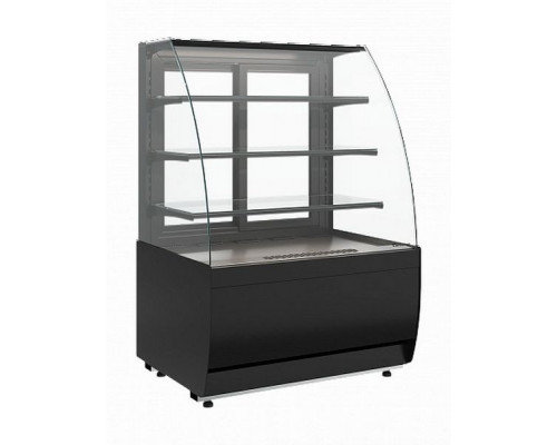 Витрина нейтральная напольная Carboma K70 N 0,9-1 Light версия 2.0 (9005)