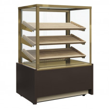 Витрина нейтральная напольная Carboma KC70 N 0,6-1 Light Bread 9006-9005 (со стеклом)