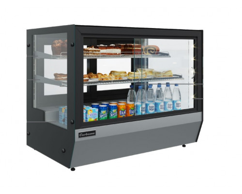 Витрина нейтральная настольная Carboma AC59 N 1,2-1 (слайдер) (фронт стандартный цвет)