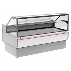 Витрина холодильная GC95 SM 1,0-1 (ВХС-1,0 Carboma GC95) (0011-9003 боковины серые,декор белый)