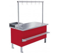 Прилавок холодильный ПХС-1,0/0,85 (мясной, встроенное холодоснабжение с креплением для перекладины)