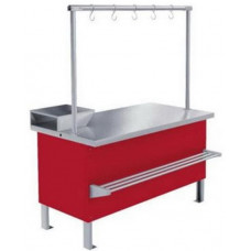 Прилавок холодильный ПХС-1,0/0,85 (мясной, встроенное холодоснабжение с креплением для перекладины)