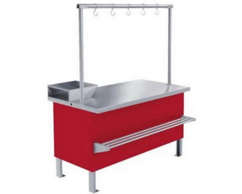 Прилавок холодильный ПХС-1,0/0,85 (мясной, встроенное холодоснабжение с креплением для перекладины)