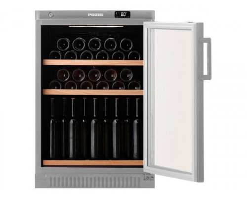 Винный шкаф Pozis-Vine ШВ-39 серебристый