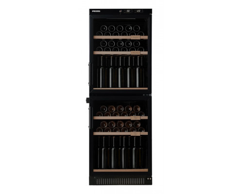 Винный шкаф двухкамерный Pozis ШВД-78 черный