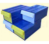 Короб пластиковый С-2 синий, прозрачный
