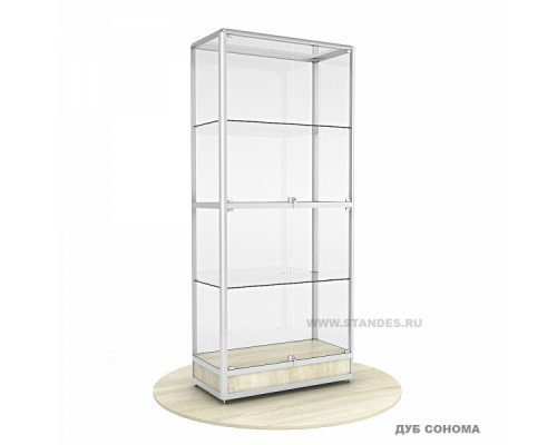 Алюминиевая витрина стеклянная ПР-В6 Задняя стенка стеклянная Габариты 2000*900*400 мм