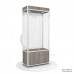 Алюминиевая витрина стеклянная с подсветкой ПР-В21 Перфорированная задняя стенка Габариты 2000*900*400 мм