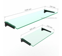 Полка стеклянная, для настенного стеллажа Два типа размера Серия Легкая