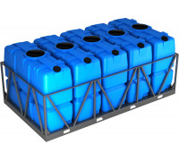 Пластиковая ёмкость в обрешётке 10000 литров, арт.: SK 2000х5, цвет: синий, код: 12704