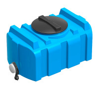 Пластиковый бак для душа 100 литров с подогревом, арт.: Бак R 100 с подогревом, цвет: синий, код: 25921