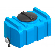 Пластиковый бак для душа 100 литров с подогревом, арт.: Бак R 100 с подогревом, цвет: синий, код: 25921