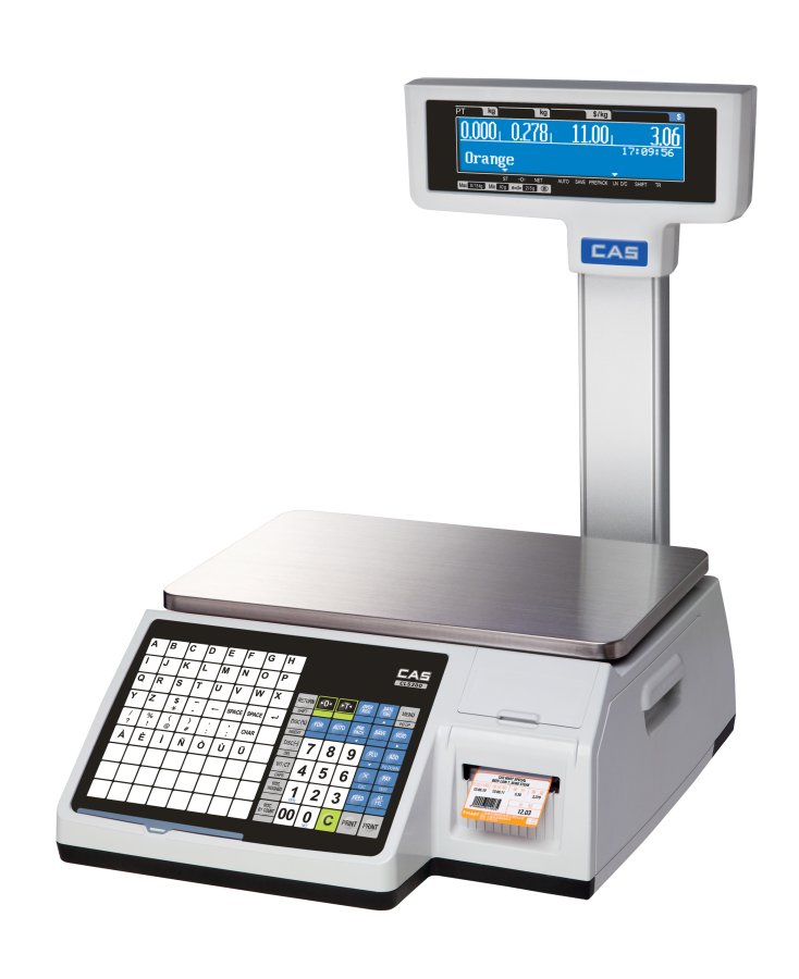 Весы CAS CL3000-06P с печатью этикеток со стойкой Весы CAS CL3000-06P с печатью этикеток со стойкой