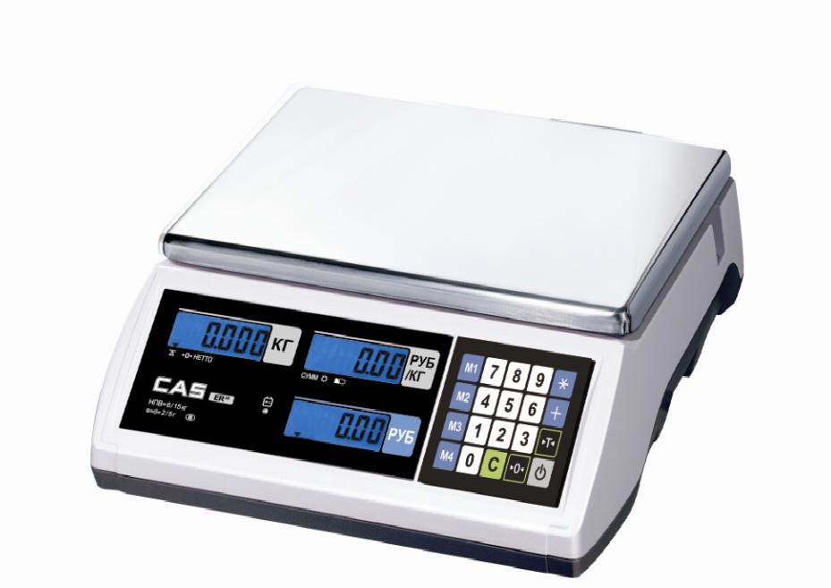 Весы CAS ER JR -06CB электронные торговые без стойки до 6 кг Весы CAS ER JR -06CB электронные торговые без стойки до 6 кг